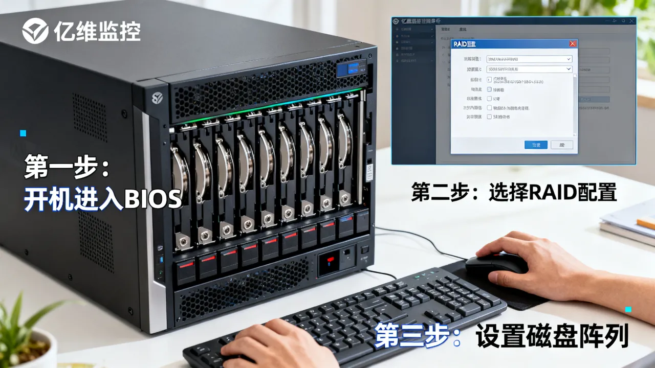 亿维监控服务器怎么进raid，设置磁盘阵列的具体步骤是什么