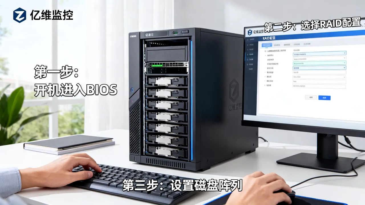 亿维监控服务器怎么进raid，设置磁盘阵列的具体步骤是什么