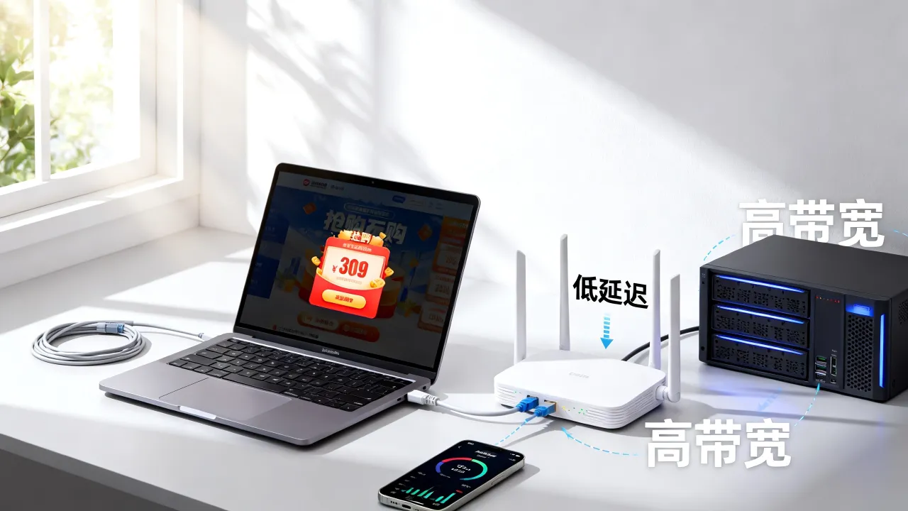 如何用宽带服务器抢购，宽带怎么选才不卡顿延迟低
