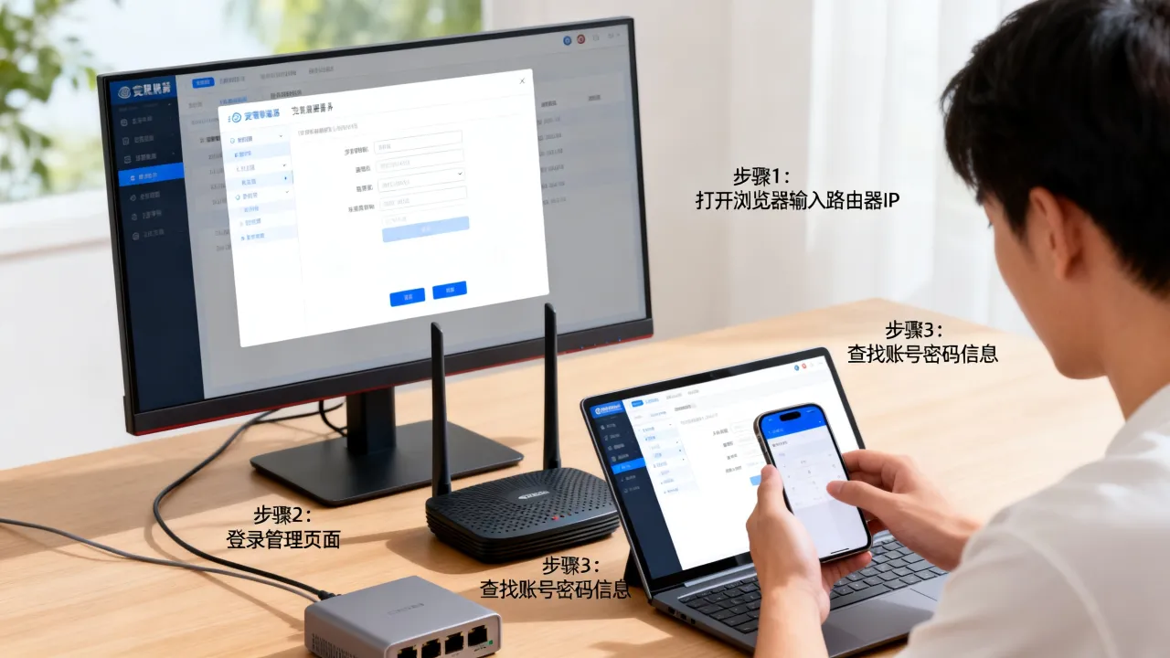 如何查看宽带服务器，怎么查宽带账号和密码？