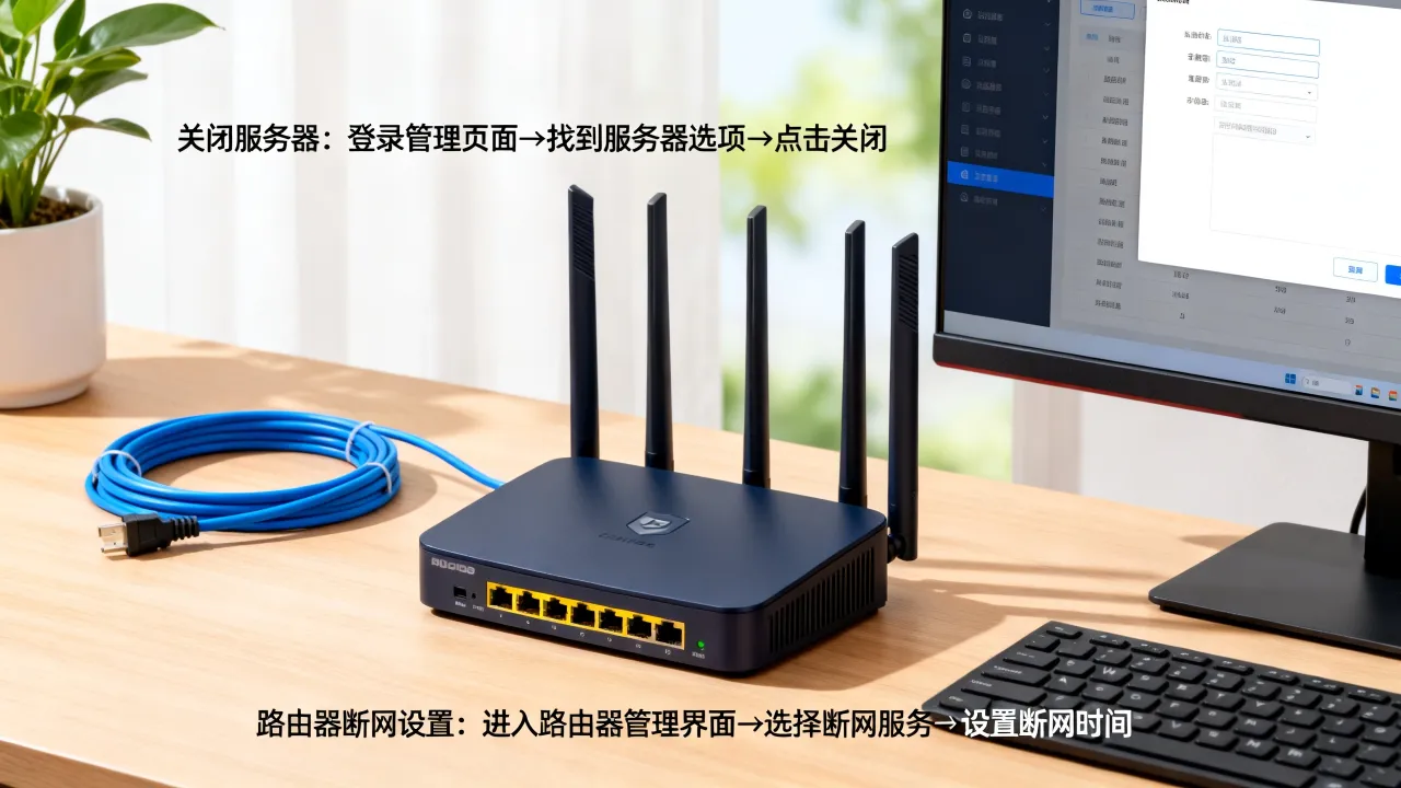宽带如何关闭服务器？路由器断网服务怎么设置
