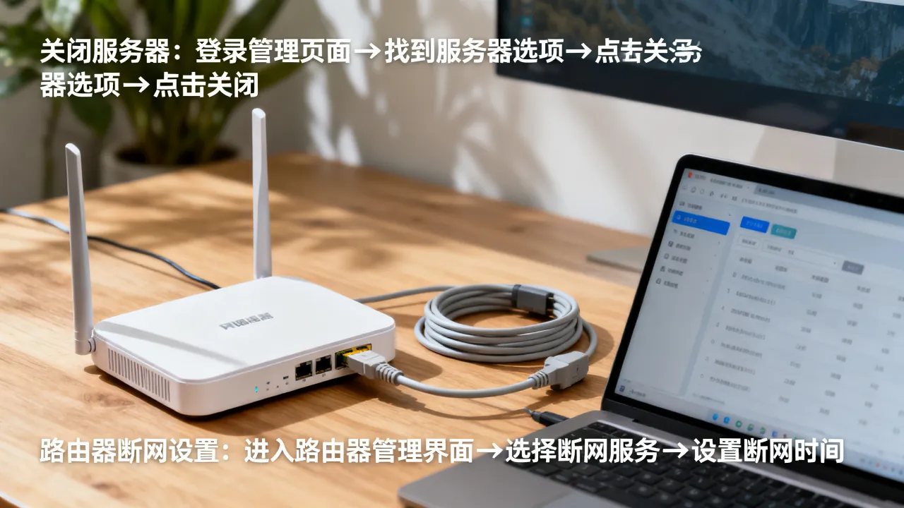 宽带如何关闭服务器？路由器断网服务怎么设置