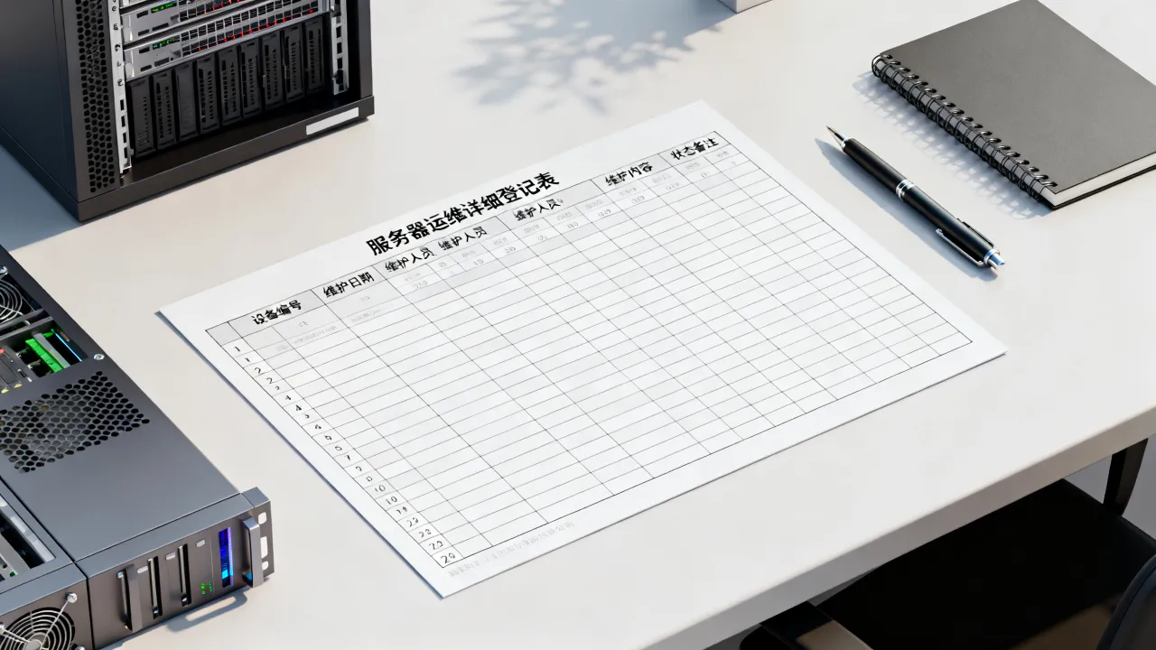 服务器运维详细登记表包含哪些项目？，各项内容怎么填写