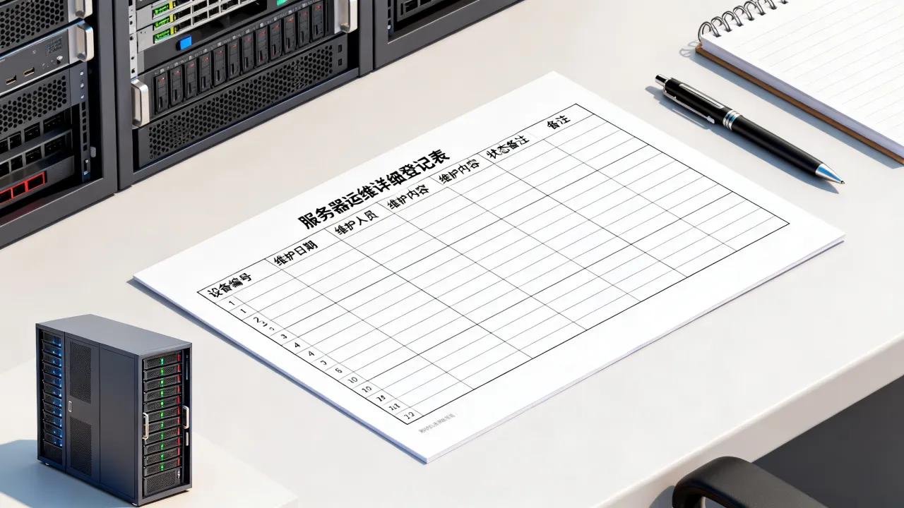 服务器运维详细登记表包含哪些项目？，各项内容怎么填写