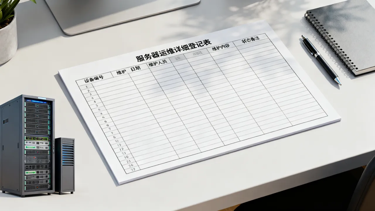 服务器运维详细登记表包含哪些项目？，各项内容怎么填写