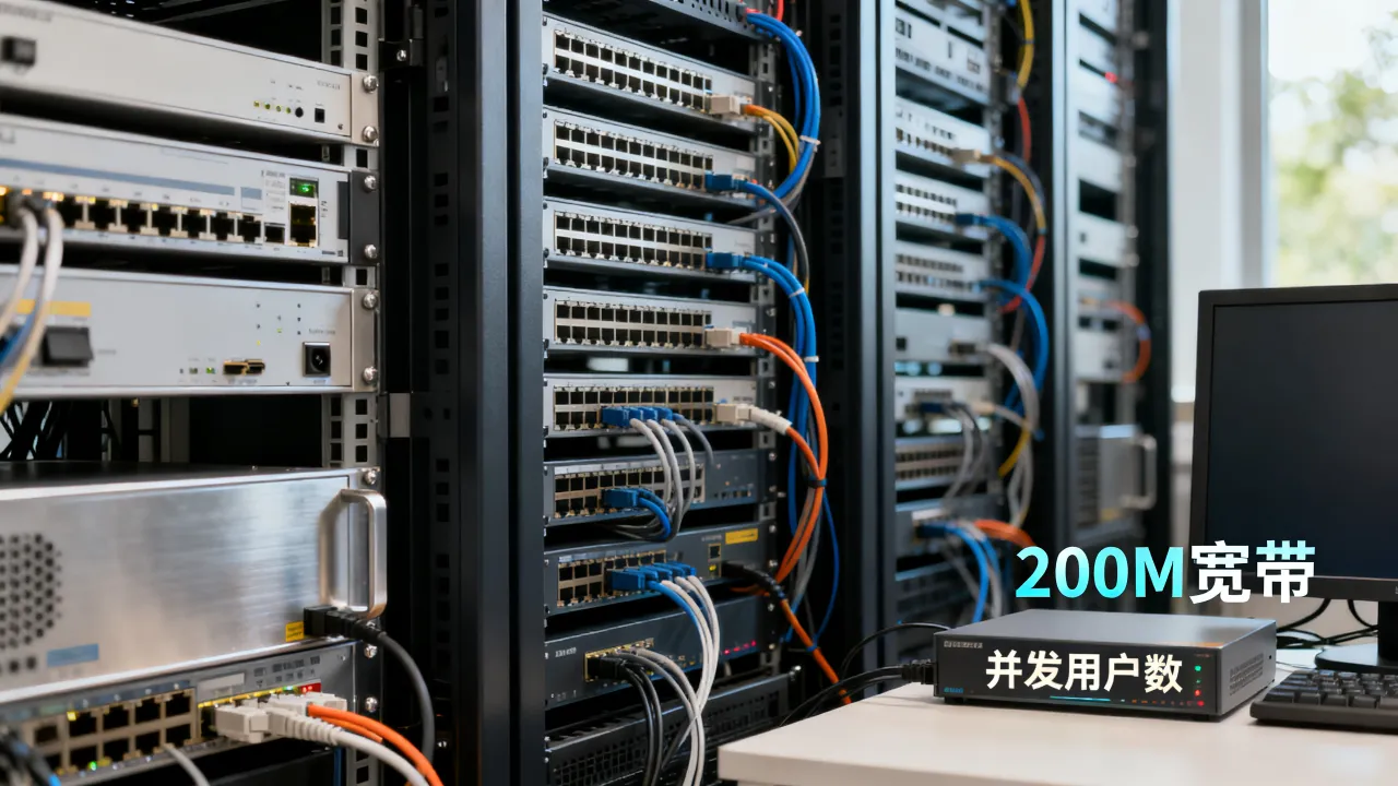 服务器200M宽带能支持多少用户？带宽容量与并发人数详解, 200M带宽服务器适合多少在线用户？
