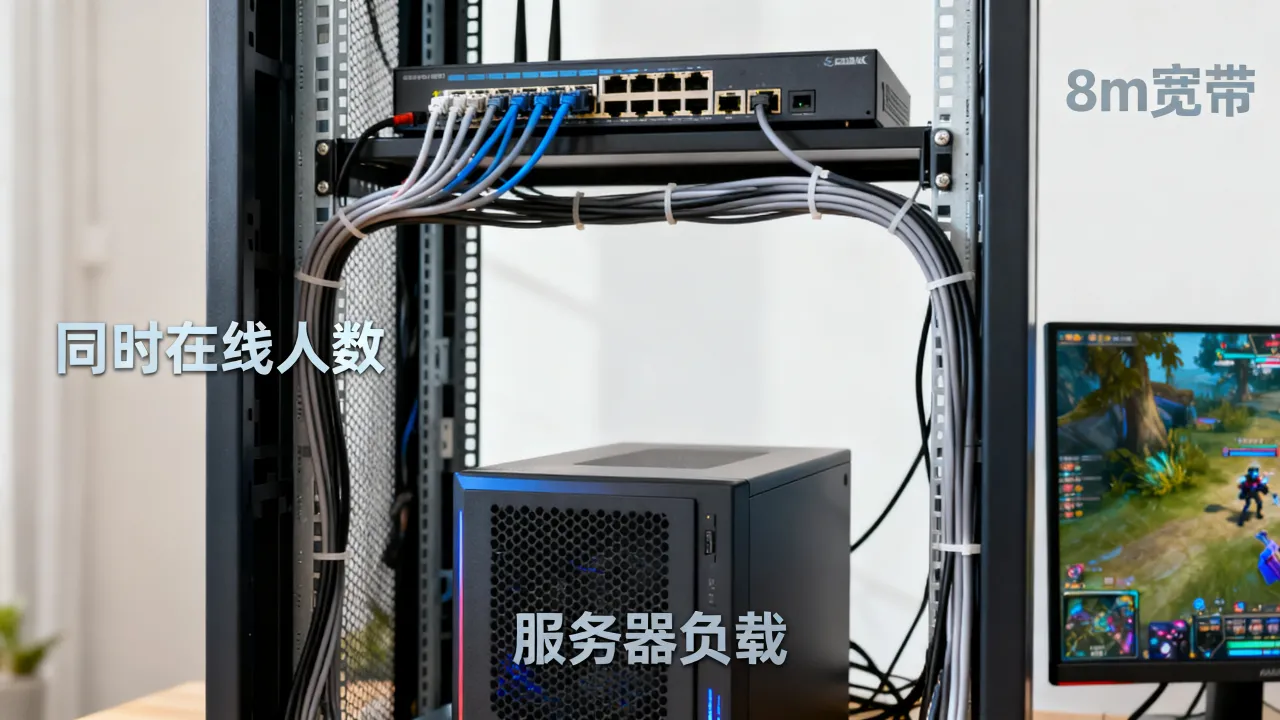 服务器8m宽带游戏够多少人在线？8m游戏服务器能带多少人同时在线