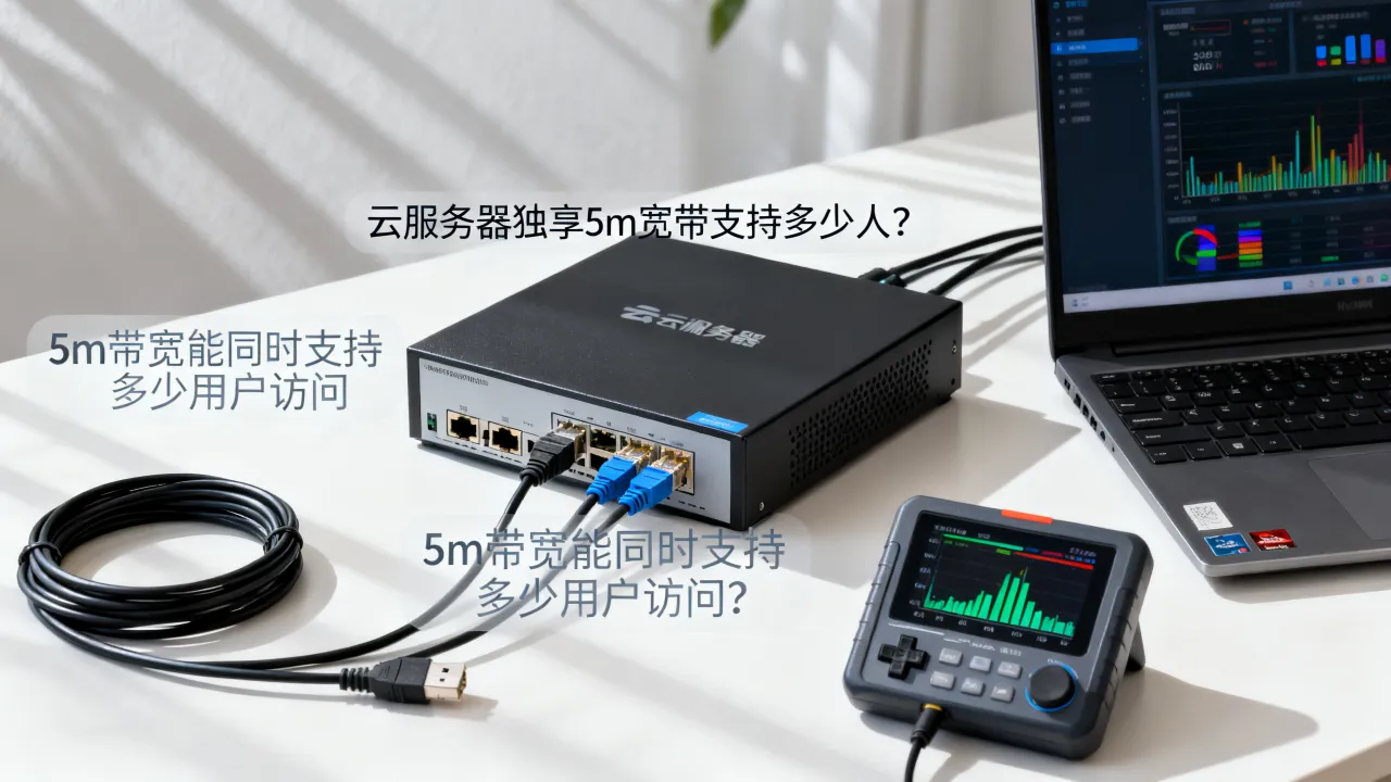 云服务器独享5m宽带支持多少人？5m带宽能同时支持多少用户访问？
