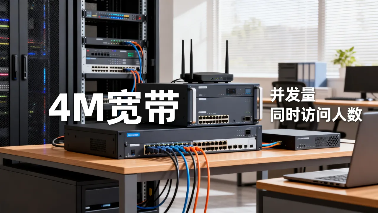 服务器4M宽带可同时支持多少人访问，4M带宽服务器并发量是多少