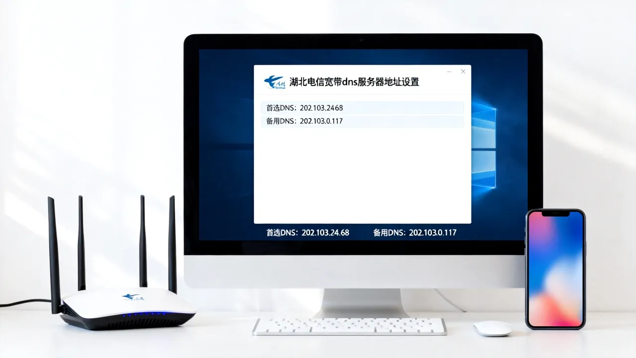 湖北电信宽带dns的服务器地址是多少，怎么设置？