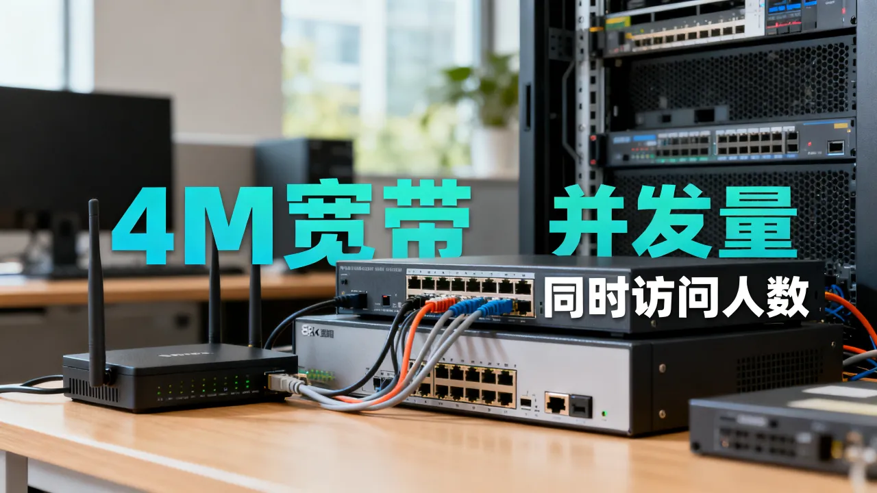 服务器4M宽带可同时支持多少人访问，4M带宽服务器并发量是多少