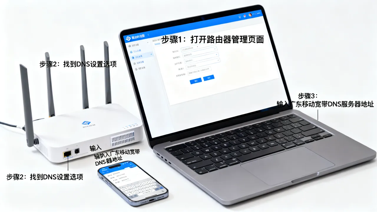 广东移动宽带dns的服务器地址是多少，移动宽带dns怎么设置