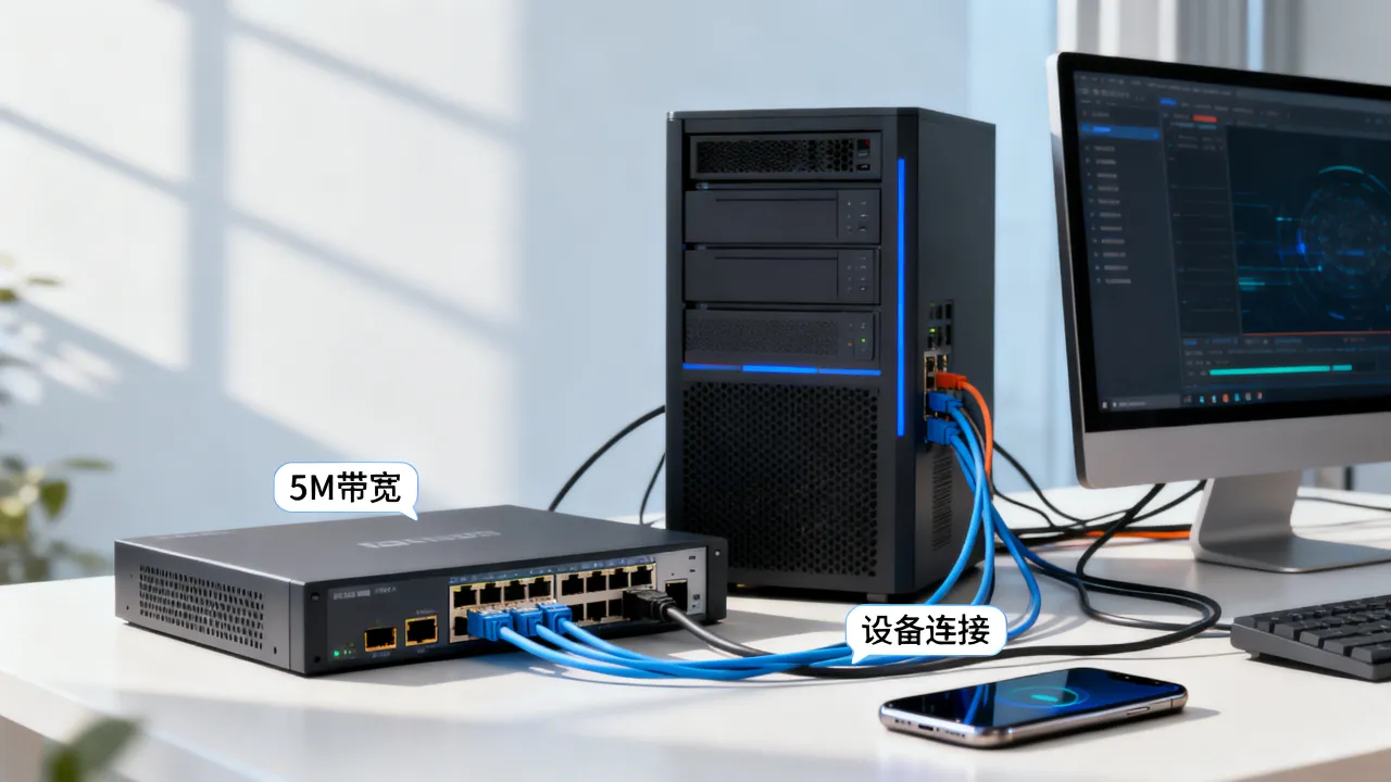 5m宽带服务器可以支持多少人，带宽不够用怎么办？