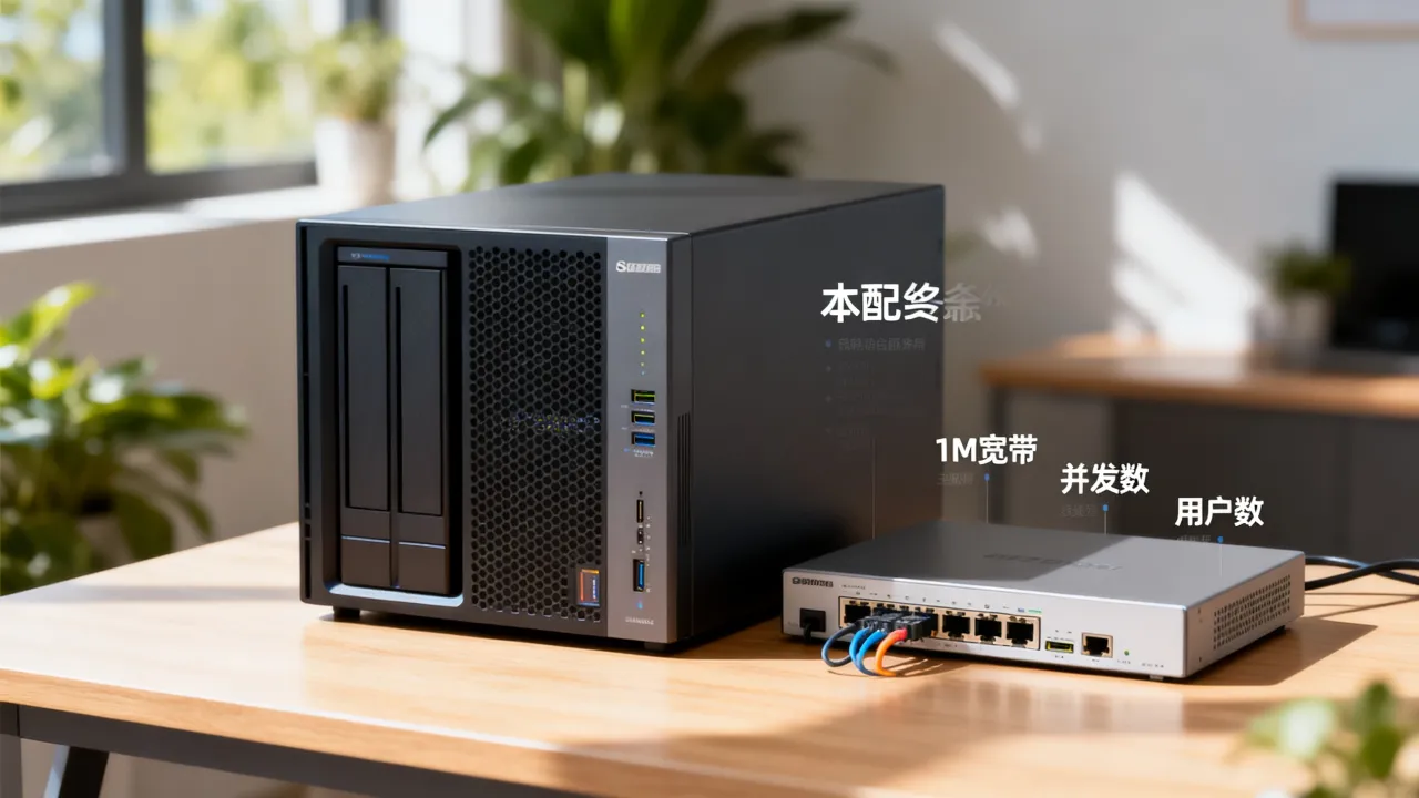 低配服务器1m宽带支持多少并发，能承受多少用户同时访问？