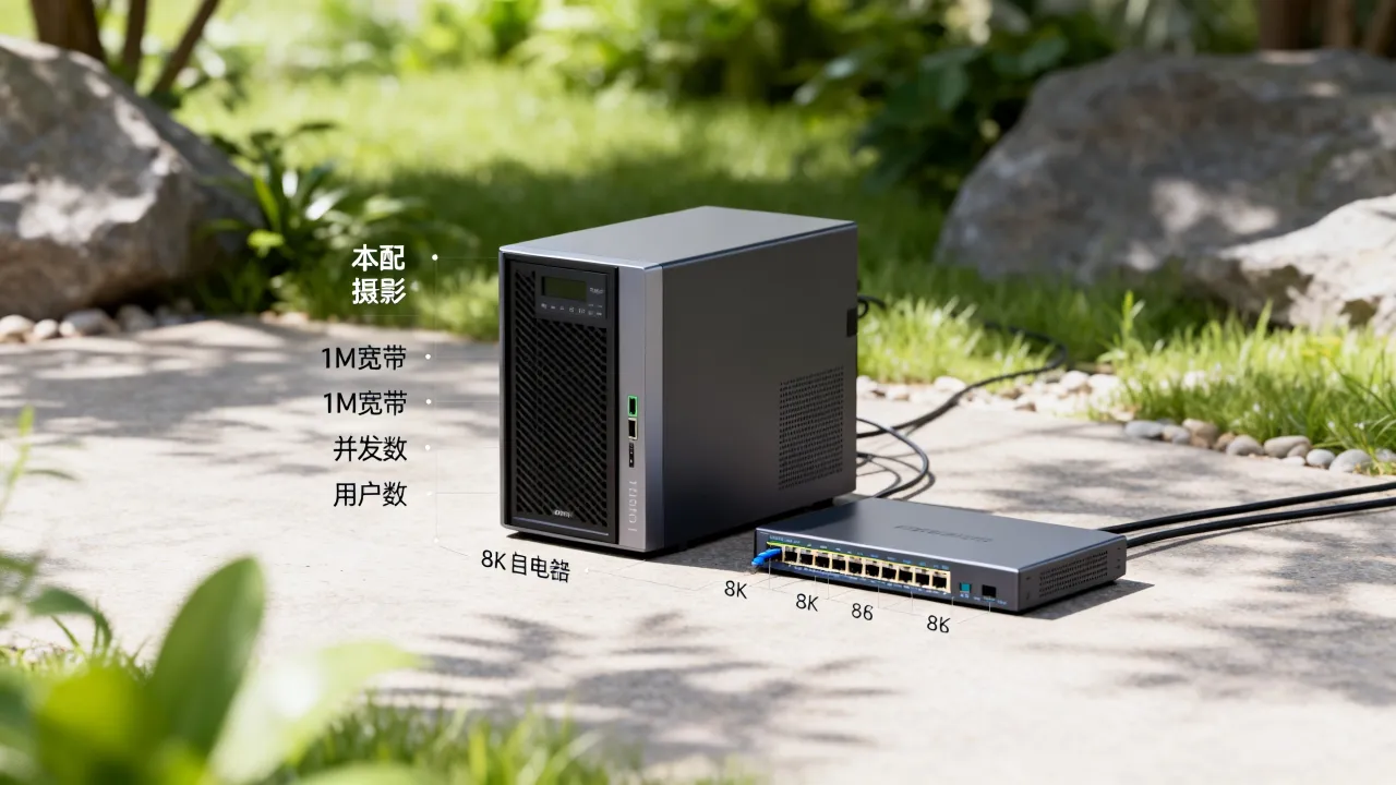 低配服务器1m宽带支持多少并发，能承受多少用户同时访问？