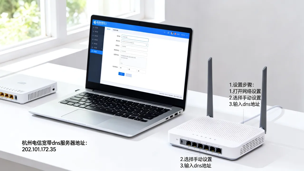 杭州电信宽带dns的服务器地址是多少，电信宽带dns怎么设置？