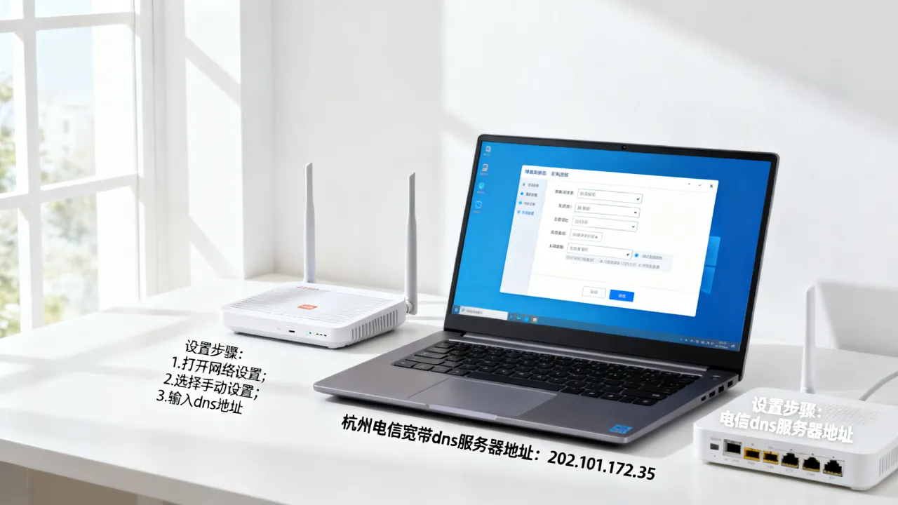 杭州电信宽带dns的服务器地址是多少，电信宽带dns怎么设置？