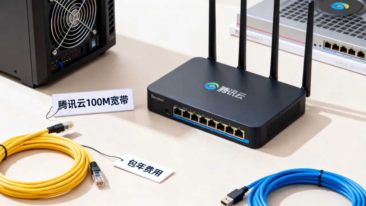 腾讯云服务器100m宽带多少钱，腾讯云100M包年多少钱