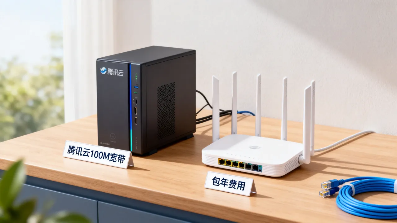腾讯云服务器100m宽带多少钱，腾讯云100M包年多少钱