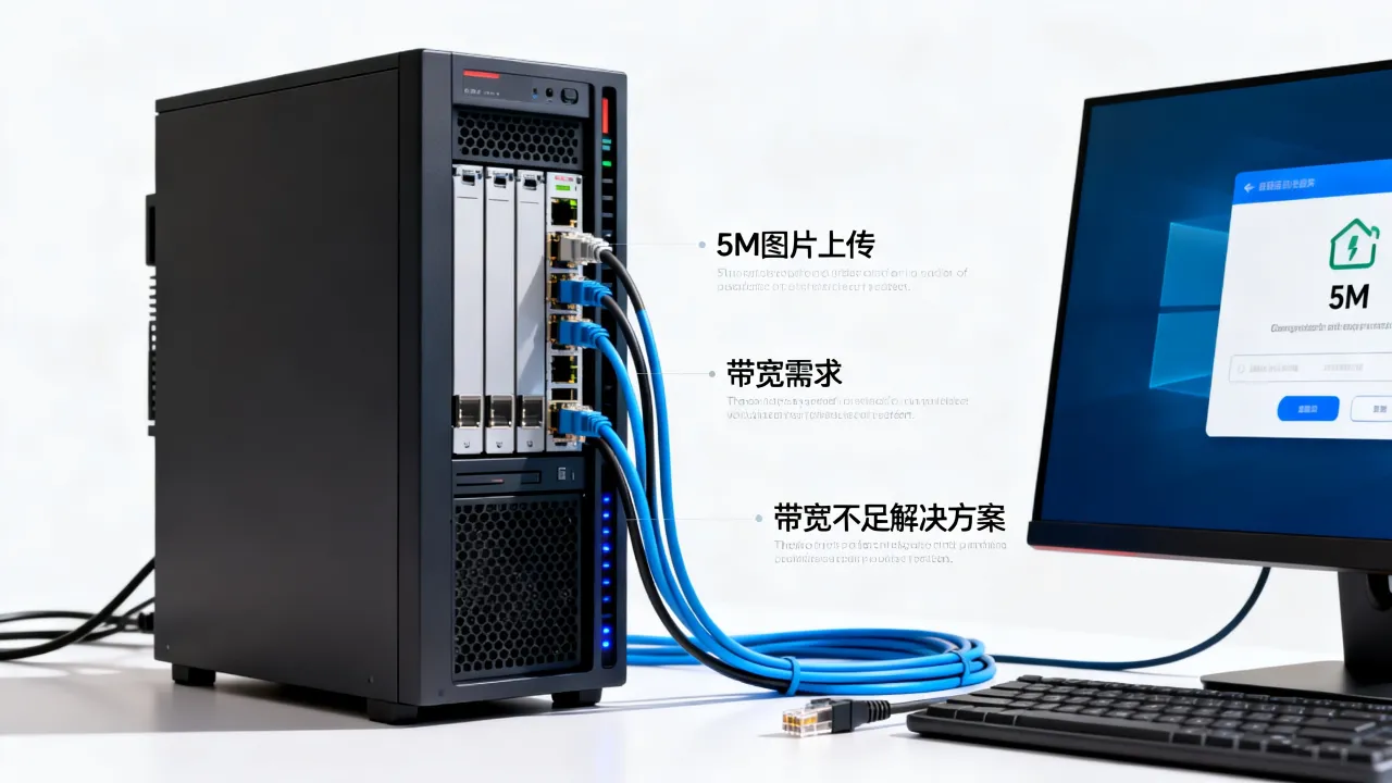 上传5M的图片服务器带宽要多少，服务器带宽不够怎么办