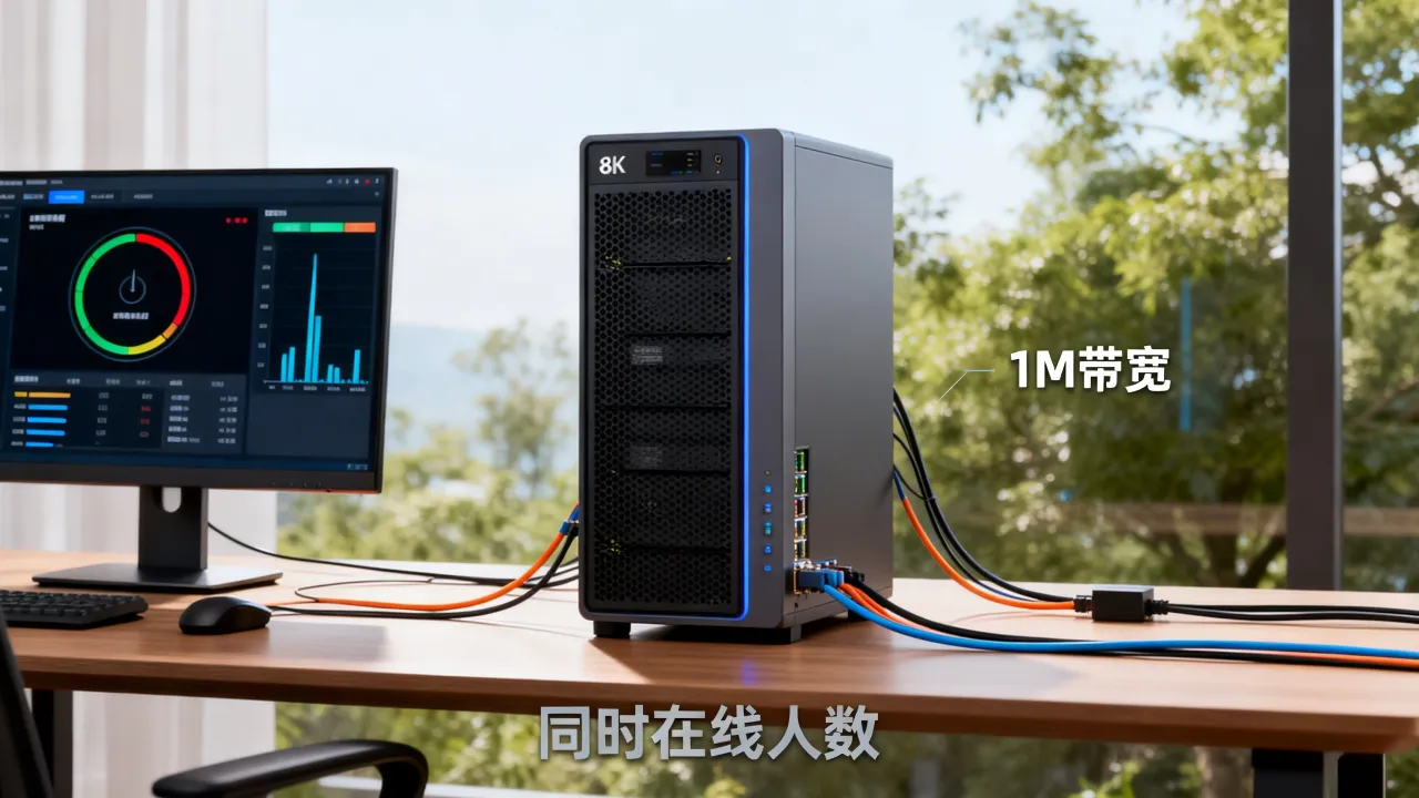 服务器1m宽带承受多少人在线，1m带宽能同时在线多少人