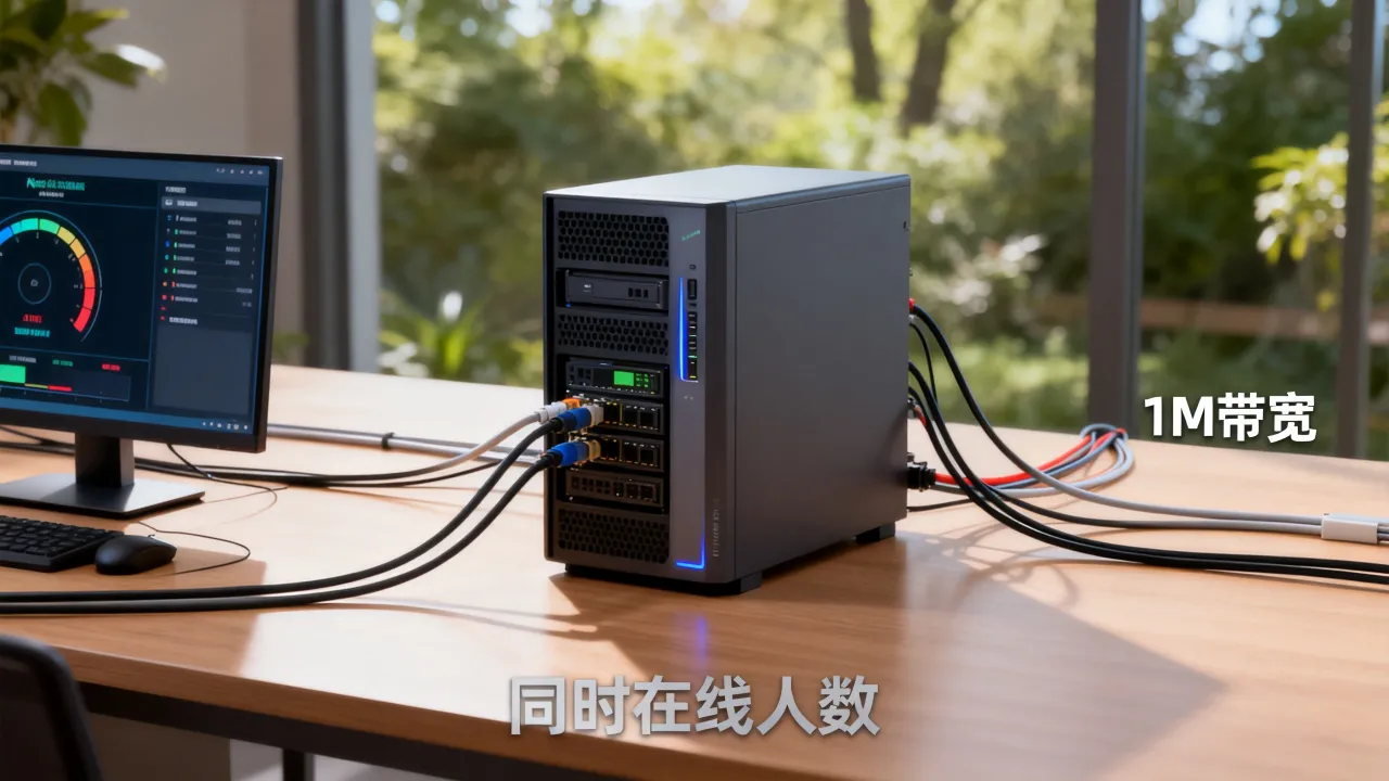 服务器1m宽带承受多少人在线，1m带宽能同时在线多少人