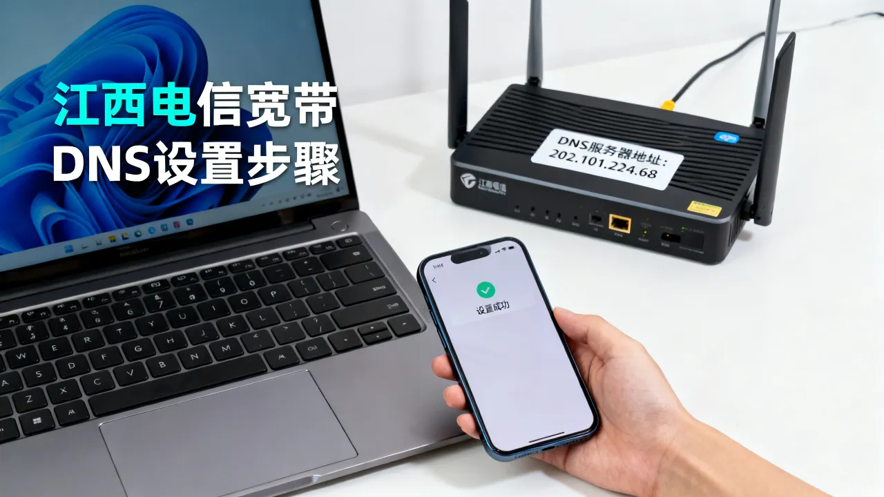 江西电信宽带DNS服务器地址是多少，电信宽带DNS怎么设置