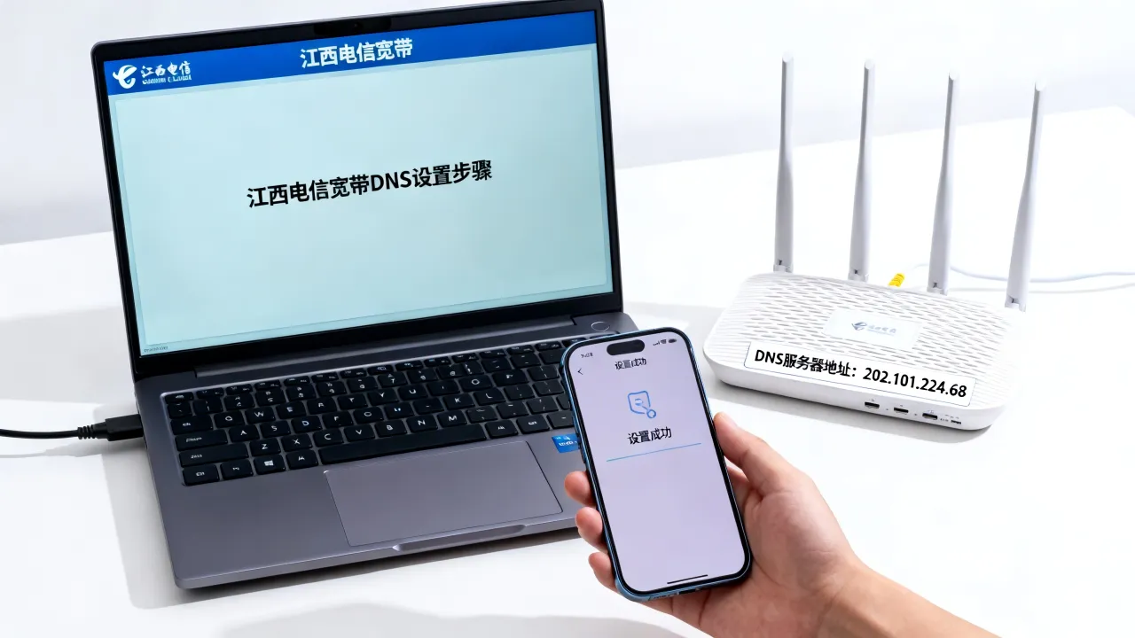 江西电信宽带DNS服务器地址是多少，电信宽带DNS怎么设置