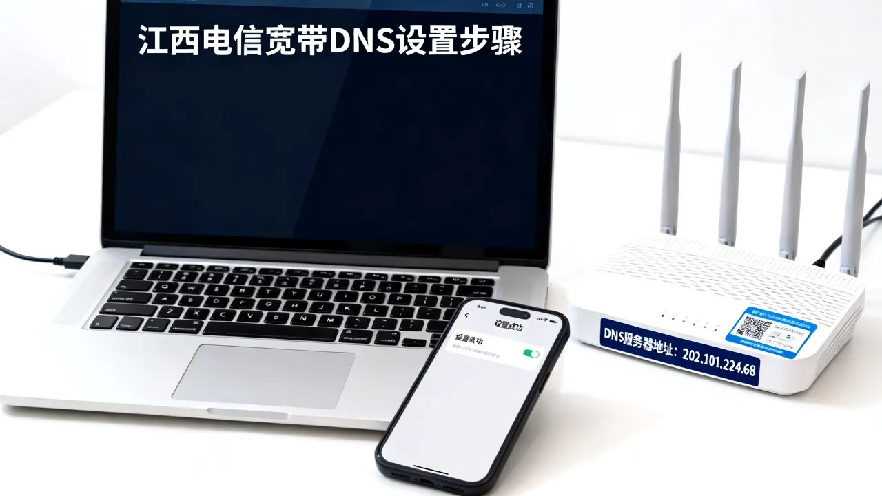 江西电信宽带DNS服务器地址是多少，电信宽带DNS怎么设置
