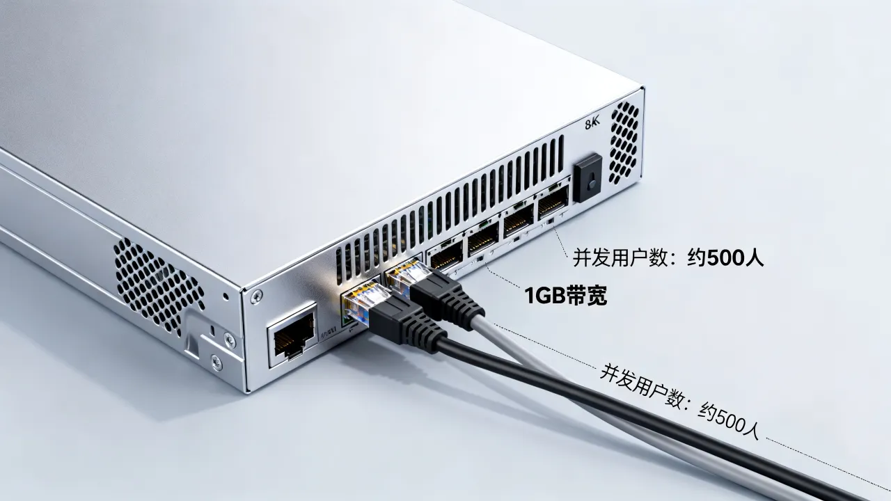 服务器1GB宽带可以载多少人，服务器带宽多少够用吗