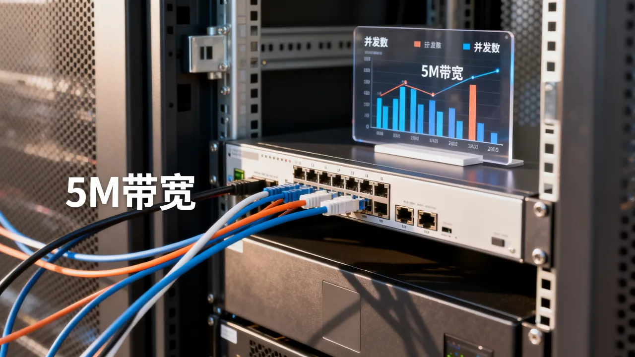 服务器5m宽带可以同时多少人，5m带宽能支持多少并发
