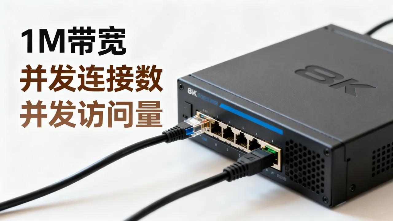 低配服务器1M带宽能支撑多少并发连接数？1M带宽并发访问量多大？