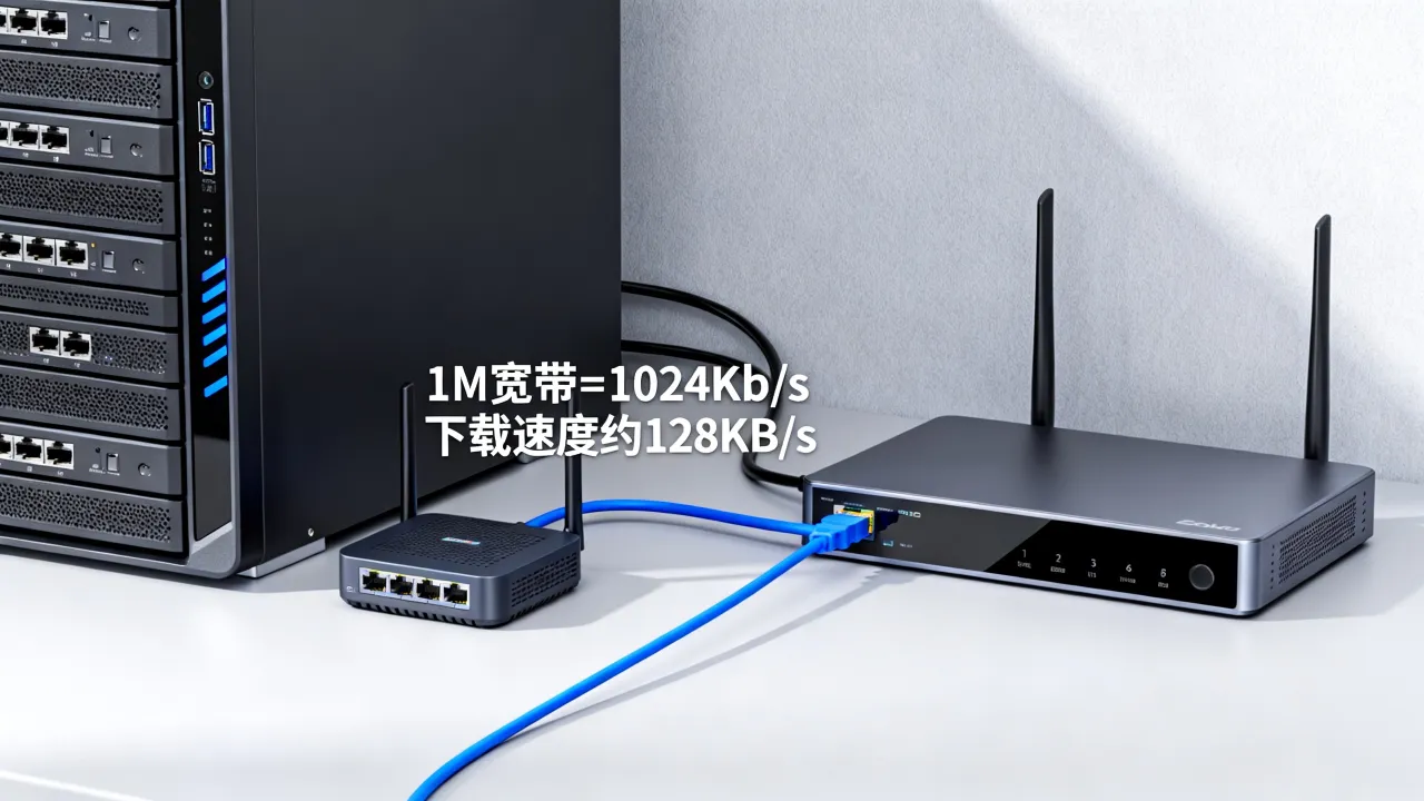 云服务器宽带1m等于多少兆？1m宽带下载速度是多少kb/s