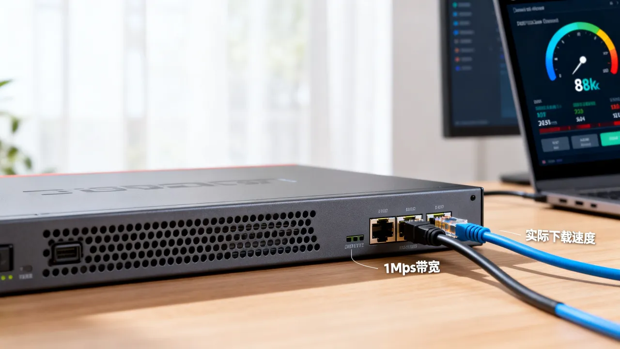 服务器宽带1Mbps网速是多少，1M带宽实际下载速度有多快