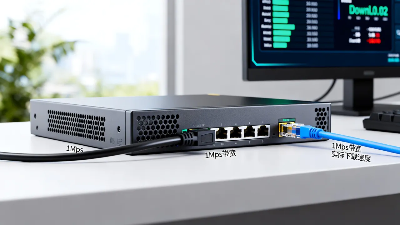 服务器宽带1Mbps网速是多少，1M带宽实际下载速度有多快