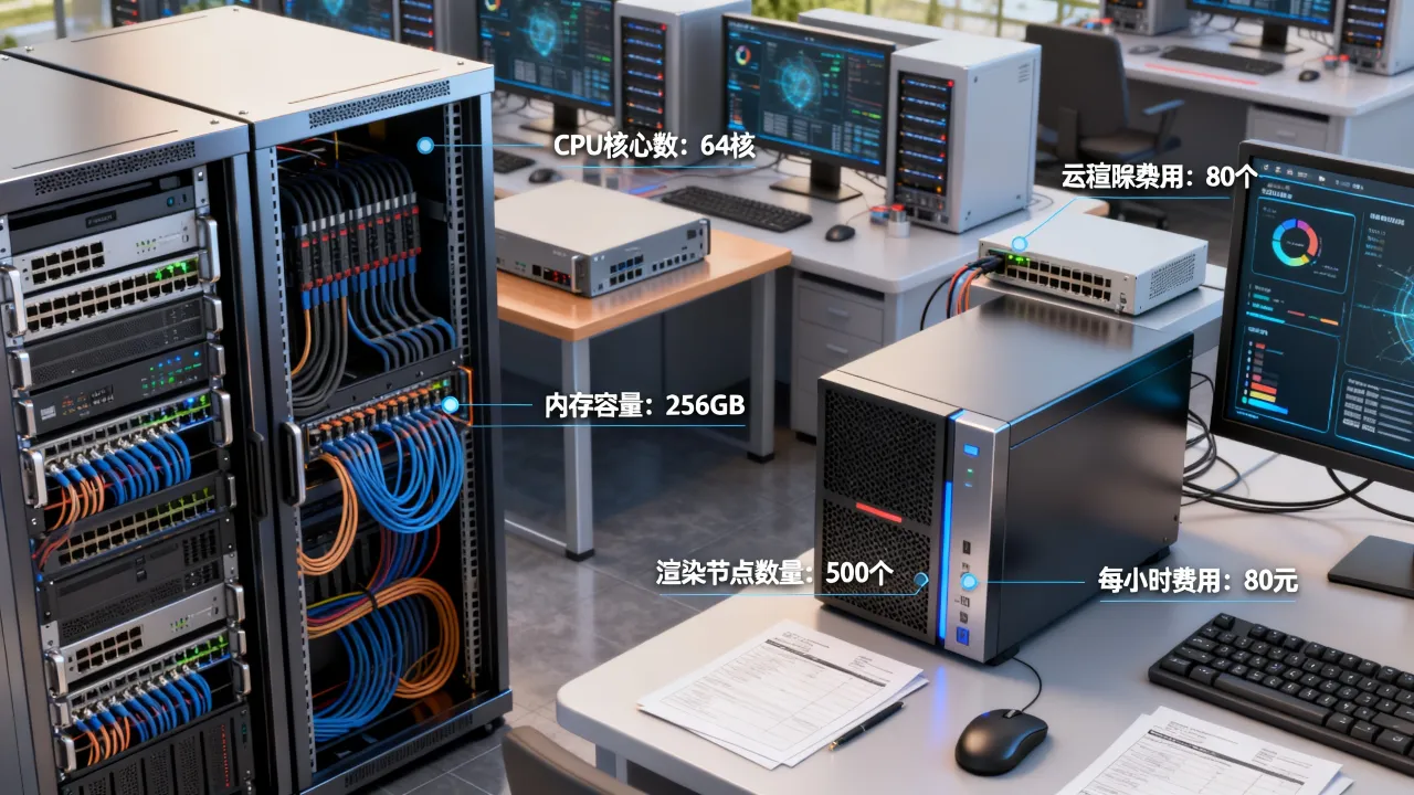 三维动画远程服务器怎么收费？云渲染农场租用价格