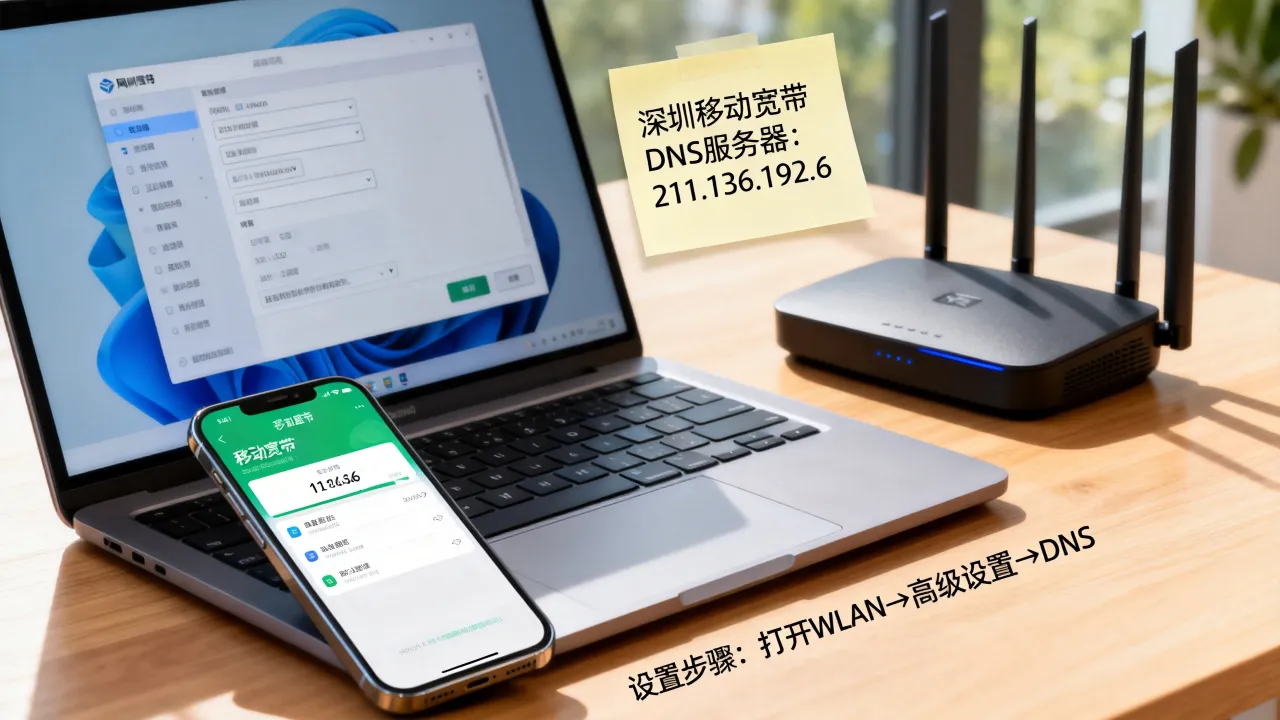 深圳移动宽带dns服务器是多少，移动宽带dns地址怎么设置？