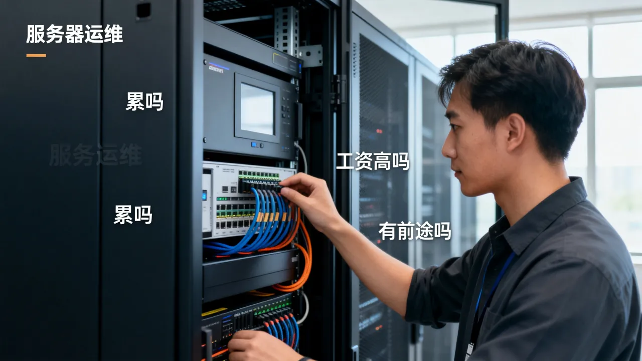 服务器运维上班怎么样，累不累工资高吗有前途吗？