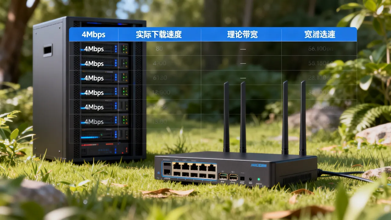 服务器四兆宽带实际下载速度是多少兆？服务器带宽速度对照表