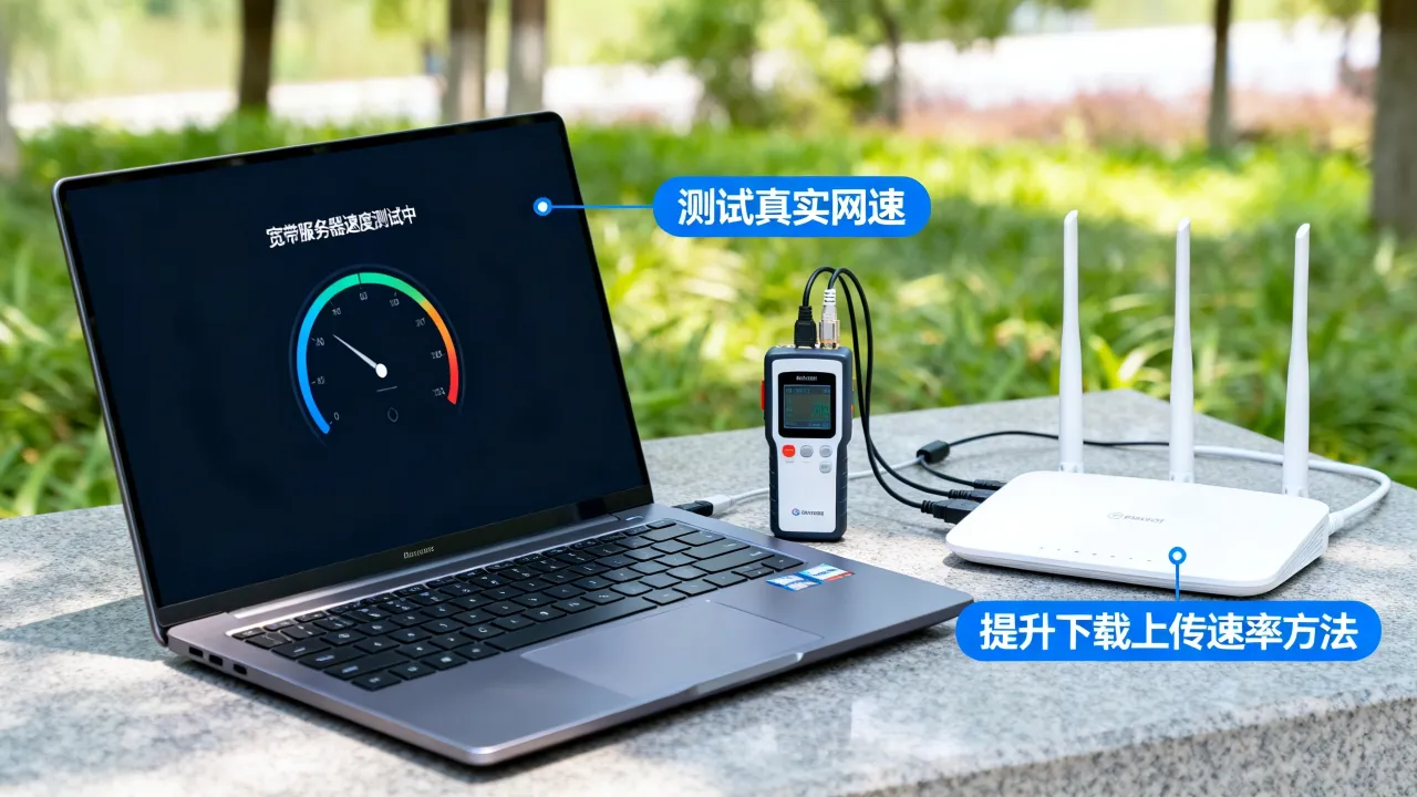 宽带服务器速度是多少,如何测试真实网速及提升下载上传速率