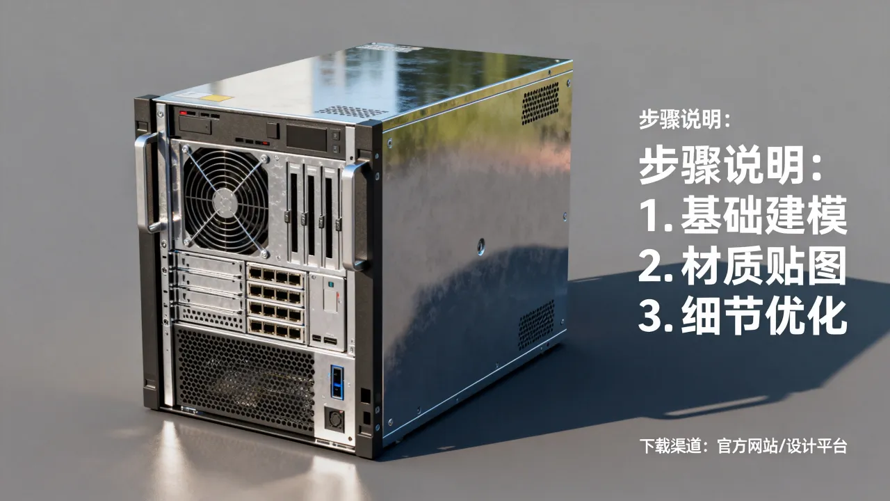 上架式服务器三维模型怎么画，在哪可以下载？