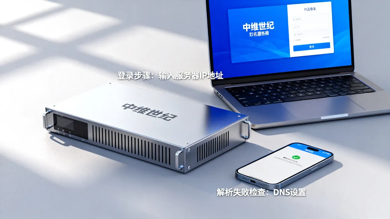 中维世纪域名服务器怎么登录？域名解析失败如何解决