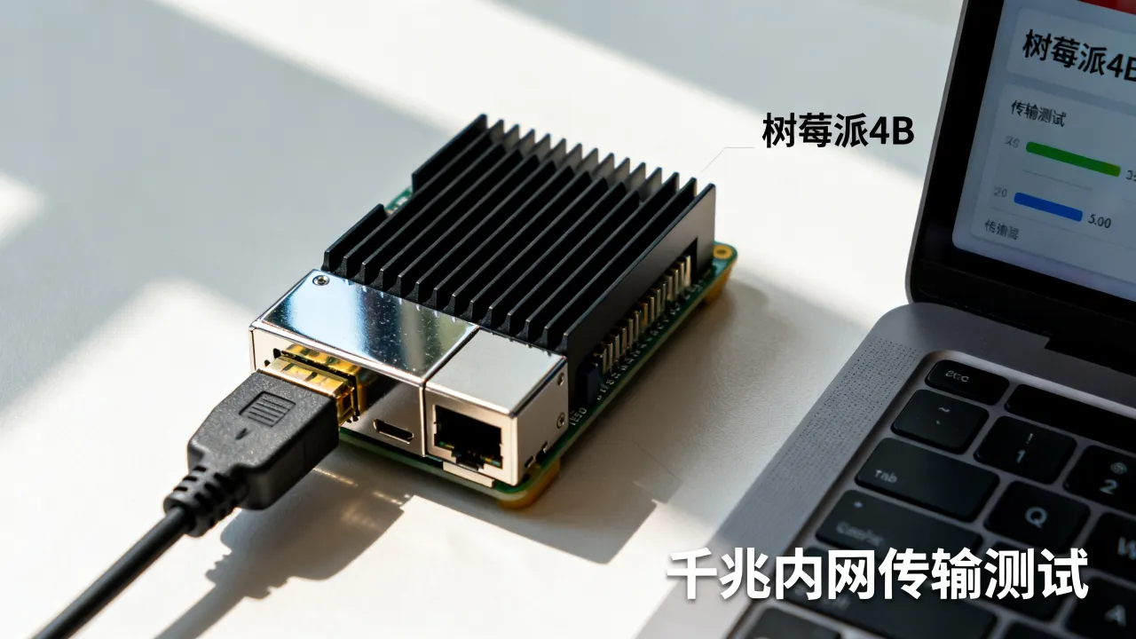 树莓派4b做服务器局域网速度怎么样？千兆内网传输速度实测多少MB/s