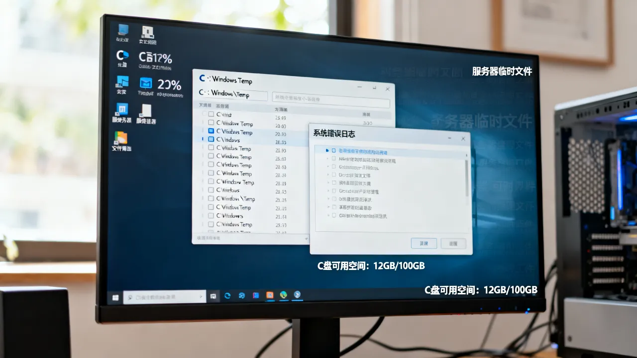 连服务器为什么c盘内存会减少，连接服务器后C盘空间变小怎么清理
