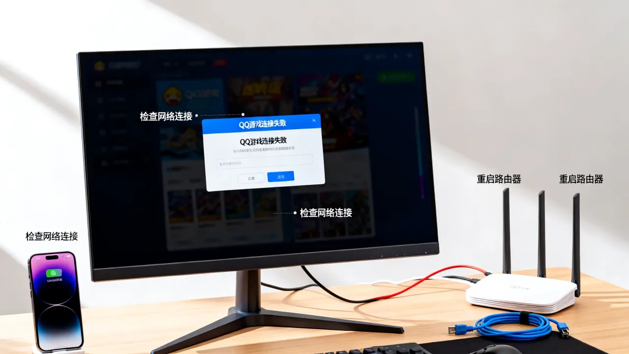 为什么QQ游戏服务器老显示连接失败？怎么解决？