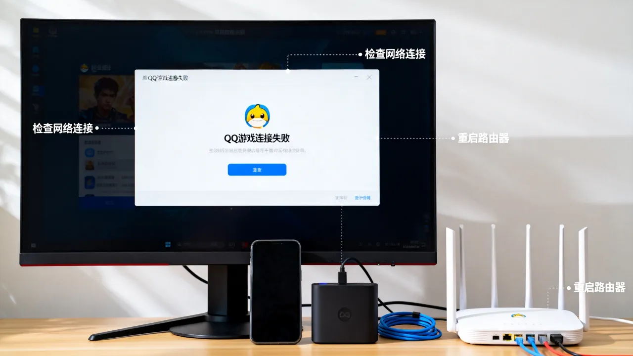 为什么QQ游戏服务器老显示连接失败？怎么解决？