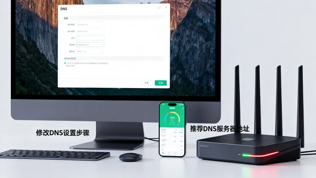DNS服务器如何设置网速快？，怎么修改DNS让网速变快？