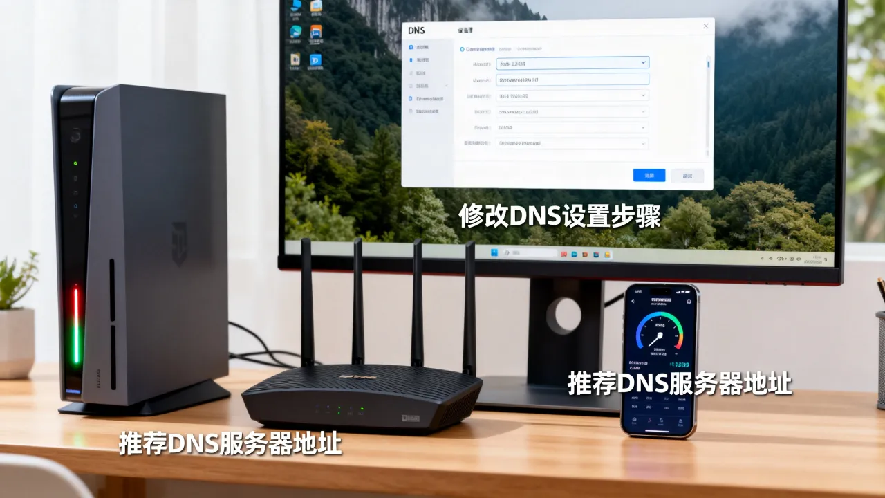 DNS服务器如何设置网速快？，怎么修改DNS让网速变快？