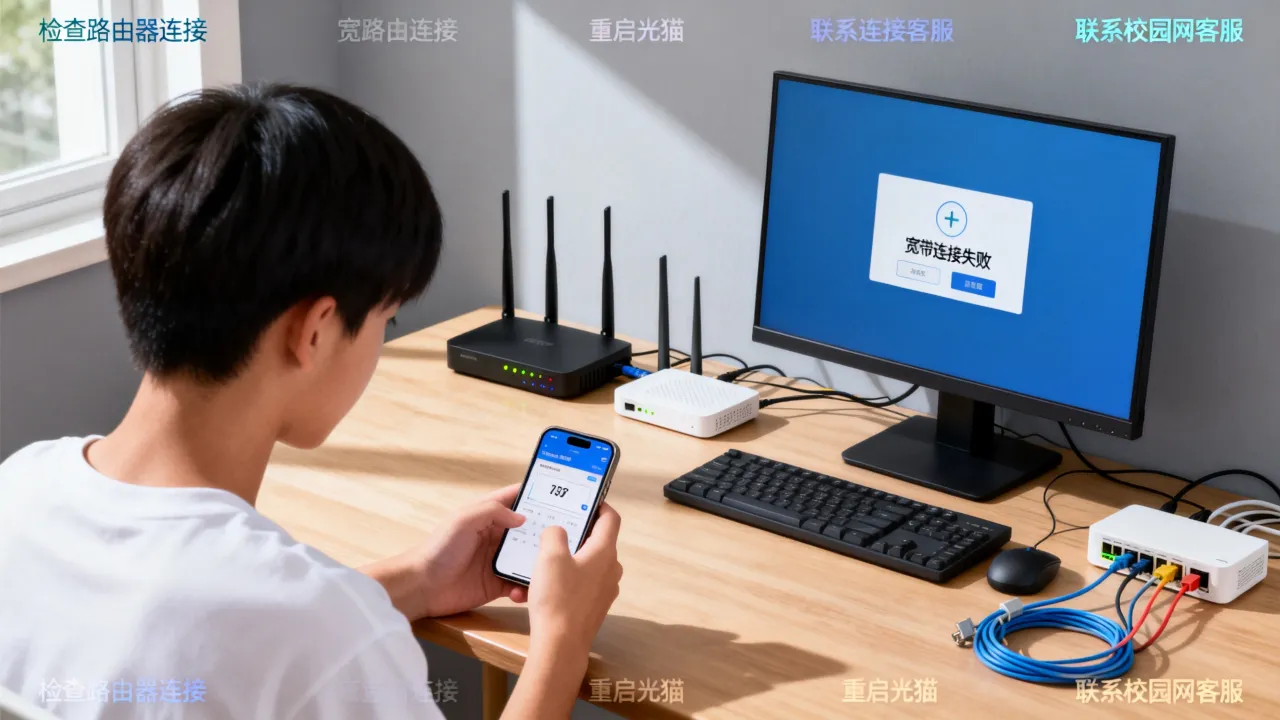 校园宽带服务器不行怎么解决，宽带连接服务器失败是什么原因
