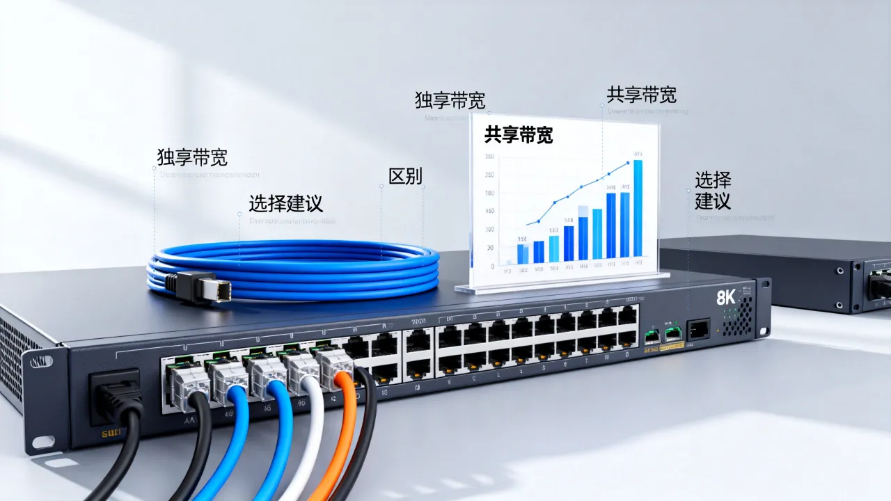 服务器独享宽带和共享有什么区别,独享带宽和共享带宽怎么选?
